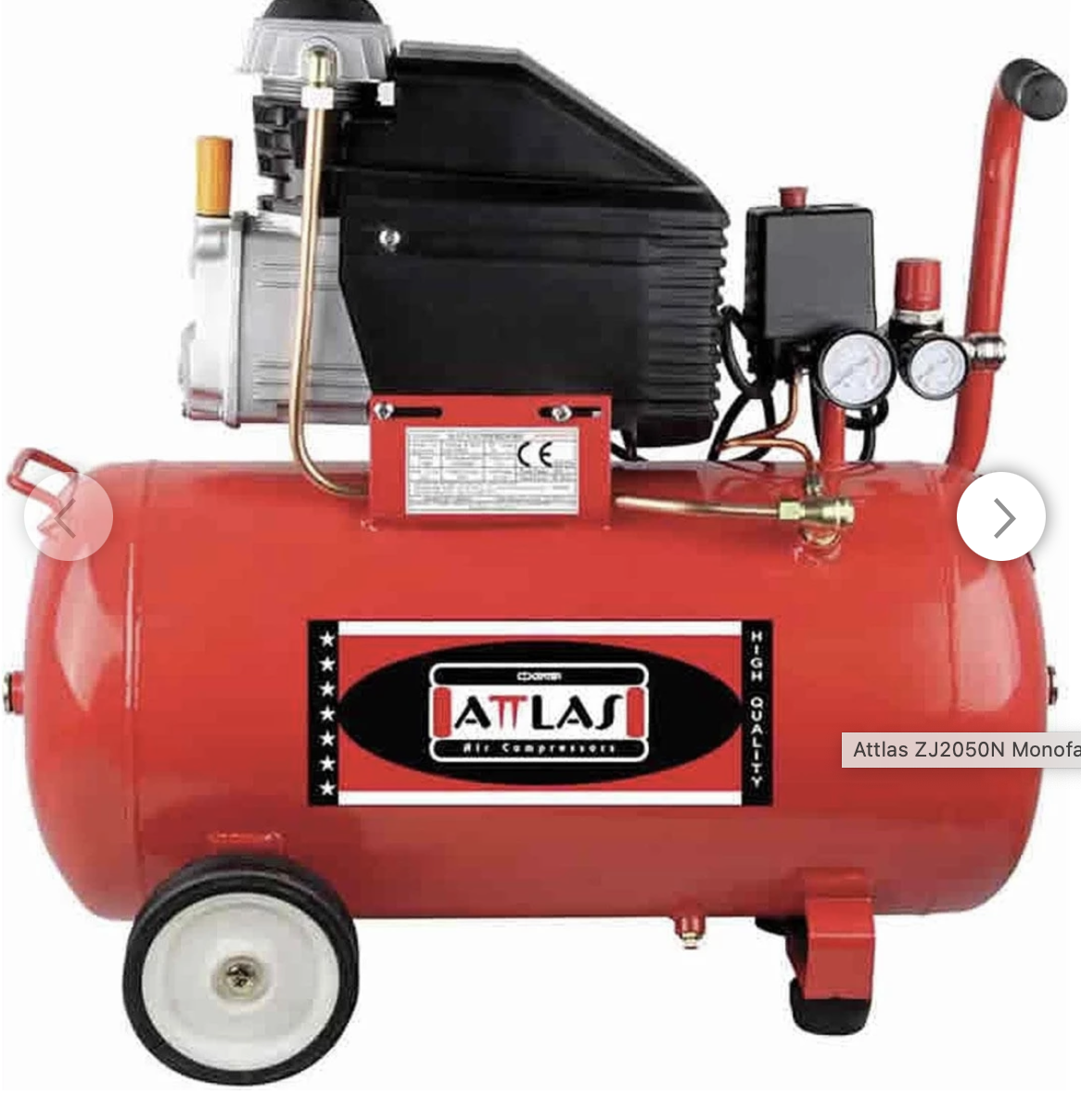 Attlas ZJ2050N Monofaze Hava Kompresör 46 lt 2.5 Hp