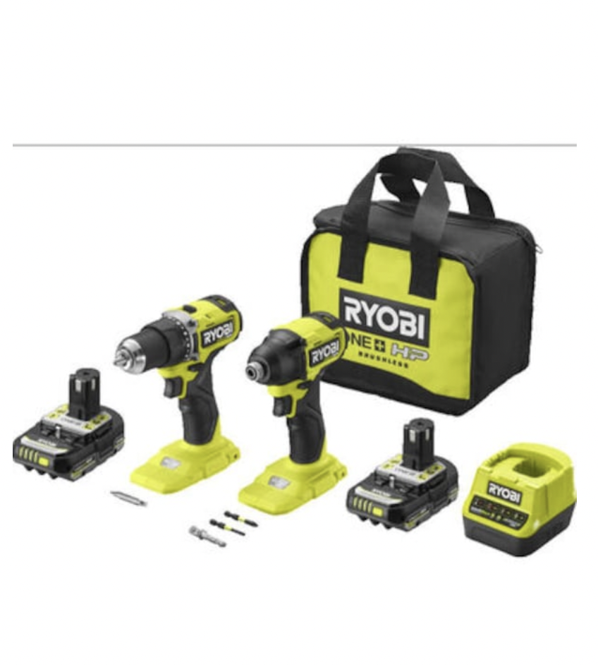 Ryobi RCK182A-2C20S + R18AG0 18V Matkap Vidalama Taşlama Seti