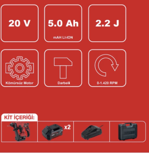Attlas Pro ATBL18RH-502C Akülü Pnomatik Kırıcı Delici - Kömürsüz