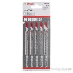 Bosch - Temiz Kesim Serisi Pvc İçin T 302 H Dekupaj Testeresi Bıçağı - 5'Li Paket