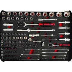 Vip-Tec Dolu Takım Çantası 130 Parça / 3 Gözlü VT100020D-130